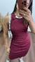 Vestido Canelado Ribana Midi Regata Tradicional Fenda Laís Marsala na internet