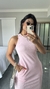 Vestido Canelado Ribana Midi Longuete Longo Regata Paola Rosa Bebê na internet