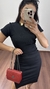 Conjunto Canelado Ribana Saia Midi Blusa Cropped Manga Curta Melissa Preto - Menta Pimenta Rosa - Loja de roupas femininas - estilo - Moda básica - atemporal - estilosa