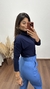 Calça Alfaiataria Cintura Alta Cinto Pietra Azul - comprar online
