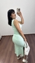 Vestido Canelado Ribana Midi Longuete Regata Tamara Verde Menta - loja online
