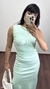Vestido Canelado Ribana Midi Longuete Regata Tamara Verde Menta na internet