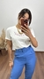 Calça Alfaiataria Cintura Alta Cinto Pietra Azul na internet
