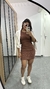 Vestido Ribana Canelado Classic Curto Marrom - Menta Pimenta Rosa - Loja de roupas femininas - estilo - Moda básica - atemporal - estilosa