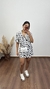 Camisa Viscose Alongada Over Yasmin Estampada Vaca Vaquinha Branco na internet