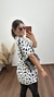 Imagem do Camisa Viscose Alongada Over Yasmin Estampada Vaca Vaquinha Branco