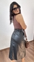 Blusa Cropped Poliamida Regata Nadador Atenas Marrom - loja online