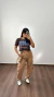 Calça Cargo Jogger Sensorial Bolsos Sarah Nude Areia - comprar online