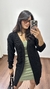 Cardigan Casaco Casaquinho Alongado Tricô Barbara Preto - loja online