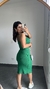 Vestido Canelado Ribana Alça Midi Fenda Bojo Gabi Verde Bandeira na internet