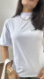 T-shirt Tee Camiseta Algodão Gola Alta Billi Branca - Menta Pimenta Rosa - Loja de roupas femininas - estilo - Moda básica - atemporal - estilosa