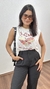 T-shirt Tee Regata Cropped Algodão Estampa Metalizada Dourado Coração Um Sol Para Cada Um Off White - comprar online
