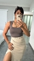 Body Poliamida Regata Decote Quadrado Veneza Cinza Chumbo - comprar online