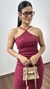 Imagem do Vestido Canelado Ribana Midi Frente Única Fenda Traseira Talia Marsala