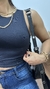 Blusa Cropped Poliamida Regata Nadador Atenas Preto na internet