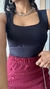 Body Poliamida Regata Decote Quadrado Veneza Preto - comprar online