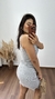Vestido Canelado Ribana Alça Curto Manuela Cinza Mescla na internet