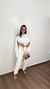 Blusa Conjunto Top Bata Capa Boho Chic Assimétrica Multiformas Suzane Off White na internet