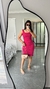 Vestido Canelado Ribana Midi Tubinho Decote Quadrado Carol Pink - comprar online