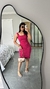 Vestido Canelado Ribana Midi Tubinho Decote Quadrado Carol Pink na internet