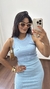 Blusa Canelada Ribana Regata Sofia Azul Bebê - loja online