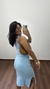 Blusa Canelada Ribana Regata Sofia Azul Bebê