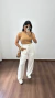 Calça Pantalona Moletinho Cordão Julia Off White na internet