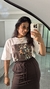 Camiseta Over Mini Vest Camisetão Algodão Onça Off White - loja online