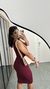 Imagem do Vestido Canelado Ribana Midi Nula Manga Laura Marsala