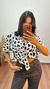 Camisa Viscose Alongada Over Yasmin Estampada Vaca Vaquinha Branco na internet