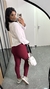 Calça Skinny Legging Poliamida Luana Marsala na internet