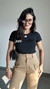 T-shirt Tee Camiseta Viscolycra Eu Sou Filha Amada Escolhida Preta - comprar online