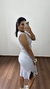 Vestido Canelado Ribana Midi Meia Manga Muscle Vanessa Cinza Mescla - Menta Pimenta Rosa - Loja de roupas femininas - estilo - Moda básica - atemporal - estilosa