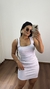 Imagem do Vestido Canelado Ribana Curto Regata Decote Quadrado Lívia Branco
