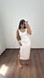 Imagem do Vestido Moletinho Regata Corte Reto Fenda Lateral Leticia Off White