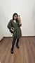 Vestido Chemise Camisa Camisão Viscose Ariela Verde Militar - comprar online