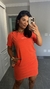 Vestido Algodão Curto Bolsos Catarina Laranja - Menta Pimenta Rosa - Loja de roupas femininas - estilo - Moda básica - atemporal - estilosa