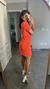 Imagem do Vestido Algodão Curto Bolsos Catarina Laranja
