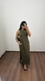 Imagem do Vestido Canelado Ribana Midi Longuete Longo Regata Paola Verde Militar