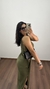 Vestido Canelado Ribana Midi Longuete Longo Regata Paola Verde Militar - Menta Pimenta Rosa - Loja de roupas femininas - estilo - Moda básica - atemporal - estilosa