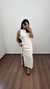 Vestido Canelado Ribana Midi Longuete Longo Regata Paola Off White - Menta Pimenta Rosa - Loja de roupas femininas - estilo - Moda básica - atemporal - estilosa