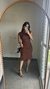 Vestido Canelado Ribana Midi Meia Manga Muscle Tainá Marrom na internet