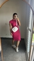 Vestido Canelado Ribana Midi Meia Manga Muscle Tainá Pink