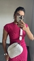 Imagem do Vestido Canelado Ribana Midi Meia Manga Muscle Tainá Pink