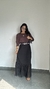 Blusa Viscolycra Alongada Decote Canoa Manga Média Solange Marrom - Menta Pimenta Rosa - Loja de roupas femininas - estilo - Moda básica - atemporal - estilosa