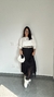 Blusa Viscolycra Alongada Decote Canoa Manga Média Solange Off White - loja online