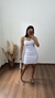 Vestido Canelado Ribana Alça Curto Manuela Branco