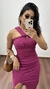Vestido Canelado Ribana Midi Frente Única Fenda Bojo Aline Fúcsia - Menta Pimenta Rosa - Loja de roupas femininas - estilo - Moda básica - atemporal - estilosa