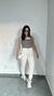 Calça Jogger Linho Cintura Alta Cordão Elástico Eduarda Cru/Off White - comprar online