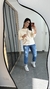 Calça Jeans Skinny Mom Elastano Destroyed Cintura Alta Lavagem Média - Menta Pimenta Rosa - Loja de roupas femininas - estilo - Moda básica - atemporal - estilosa